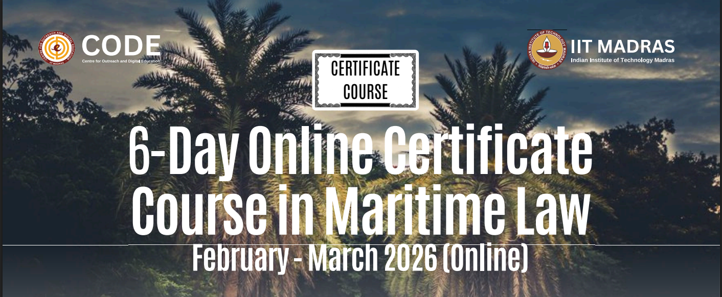 Online Certificate Course in Maritime Law